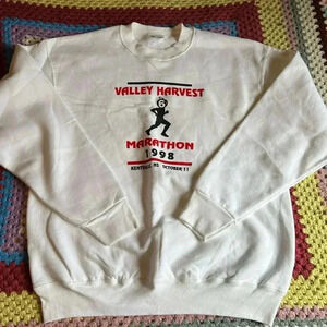 Vintage Valley Harvest White Crew Neck  Sweater Men’s Large
